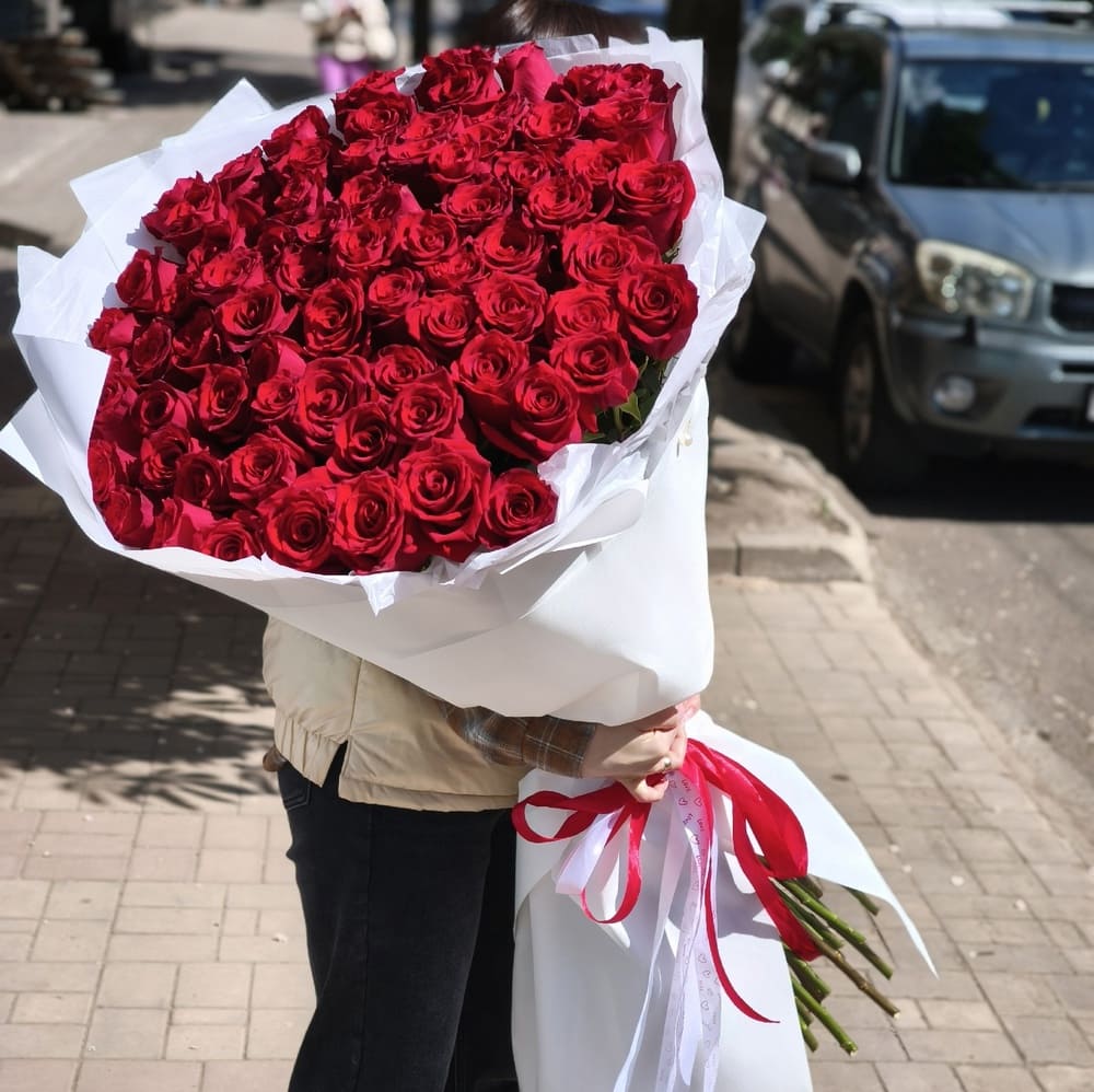 75 голландских роз 100 см — изображение 2